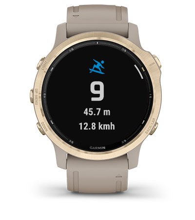 Funkcja Garmin Fenix 6S Solar Srebrny z czarnym paskiem [010-02409-00]